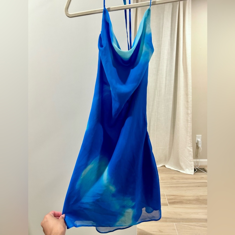 ASOS Design | Elegant Cowl Blue Gradient Dress